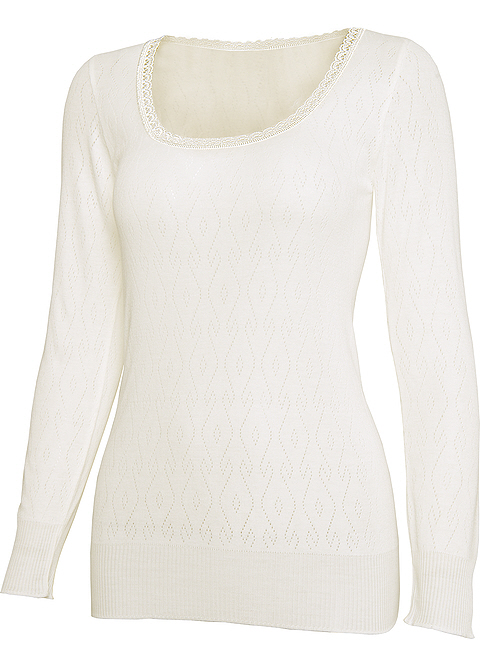 White Swan Long Sleeve Thermal Top